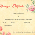 10 Beautiful Marriage Certificate Templates To Try This Season