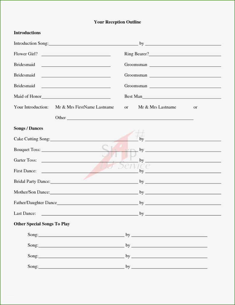 10 Sensational Wedding Song List Template With Photos In 2020 