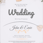 20 Free Wedding Invitation Template Cards Printable And Editable PSD