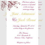 28 Wedding Reception Invitation Templates Free Sample Example