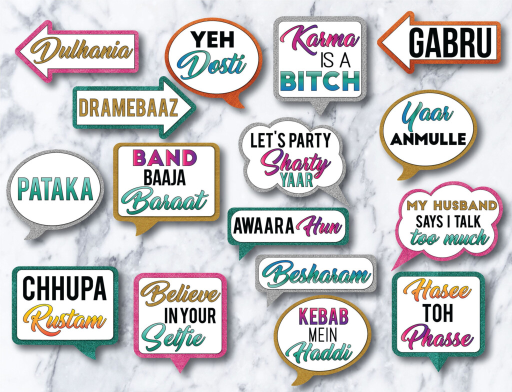 34 Indian Wedding Bollywood Wedding Photo Booth PRINTABLE Etsy 