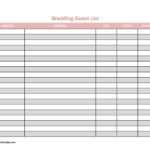 35 Beautiful Wedding Guest List Itinerary Templates