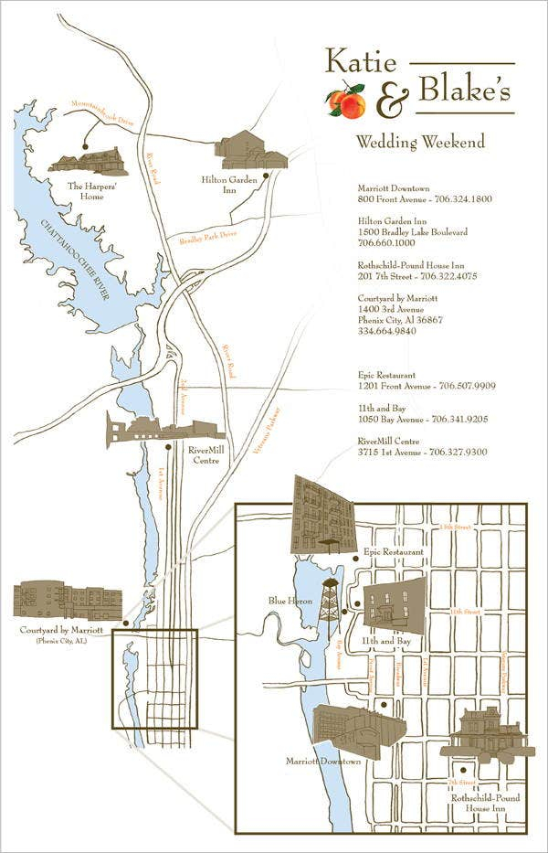 7 Wedding Map Templates Free Word PDF Format Download Free 