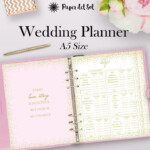 A5 Wedding Planner Binder Printables Filofax Wedding Planner Etsy