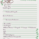Adorned Events Printables Wedding Florist Checklist Wedding
