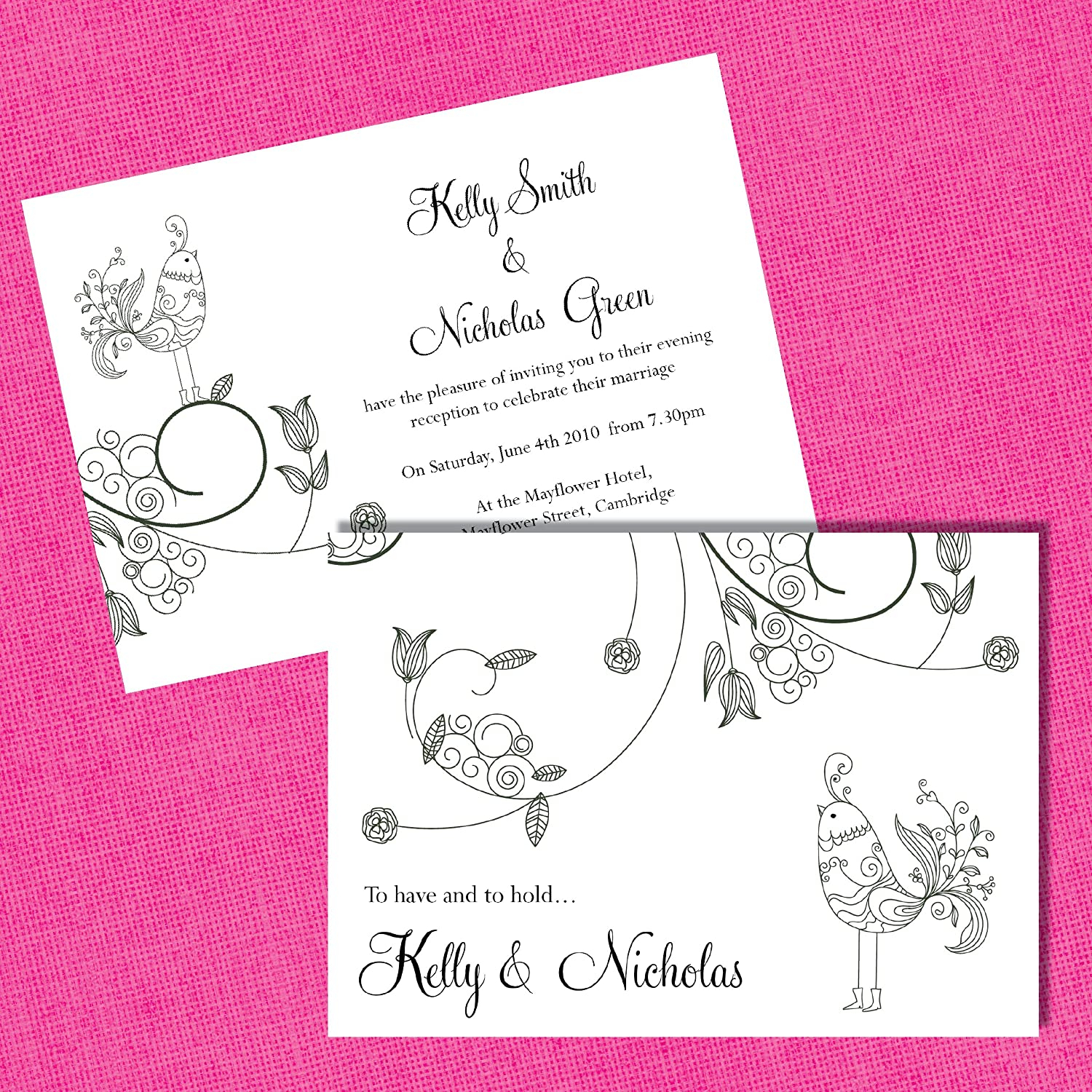 Amazon Personalised Wedding Invitations Invites X 25 FREE DRAFT 