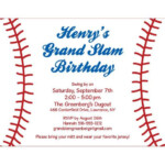 Baseball Invitation Template Free Sports Baseball Party Invitations