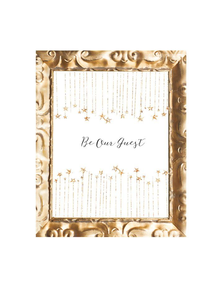 Be Our Guest Printable Sparkling Stars Guest Printable Wedding 