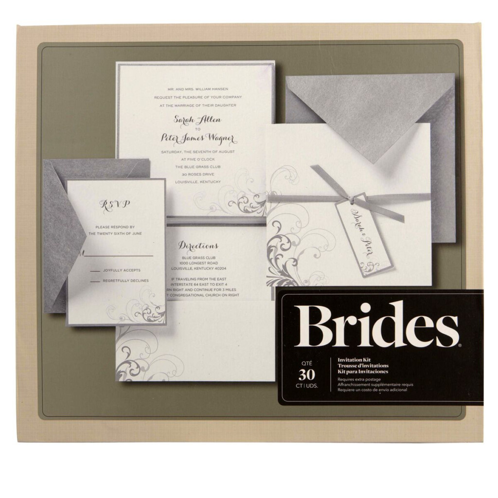 Brides Silver And White Pocket Invitation Kit Brides Wedding 