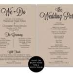 Ceremony Program Template Wedding Program Printable We Do Wedding