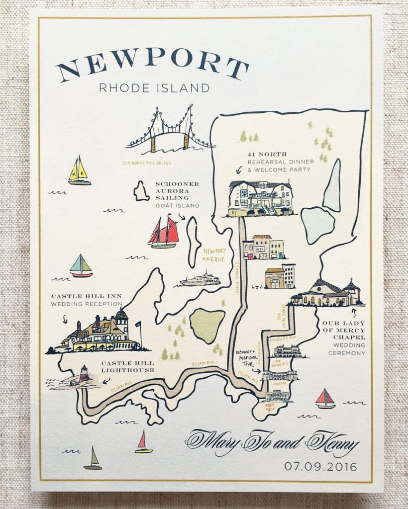 Custom Illustrated Map Wedding Map Illustration Welcome Bag Free