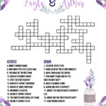 Custom Printable Wedding Crossword Puzzle WHITE WOOD KRAFT Etsy