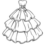 Cute Wedding Dress Coloring Pages Educative Printable Wedding