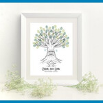 Deku Tree Zelda Custom Thumbprint Tree Guest Book Print Wedding