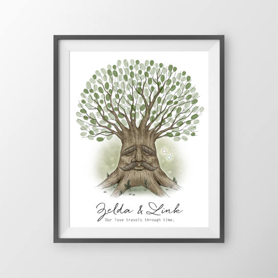 Deku Tree Zelda Wedding Guest Book Legend Of Zelda Etsy Zelda 