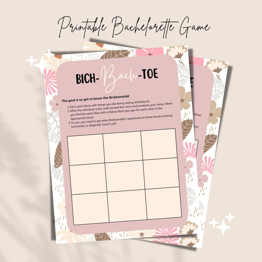 Digital printable Bridal Shower Bachelorette Pink Tic Tac Etsy