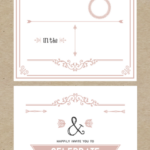 DIY 5x7 Rustic Chic Wedding Invitation Template dusty rose