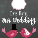 DIY Lovebirds Wedding Countdown Sign