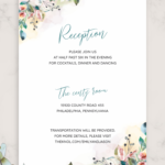 Download Printable Botanical Watercolor Wedding Invitation Suite PDF