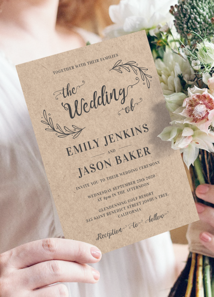 Download Printable Vintage Rustic Wedding Invitation Suite PDF