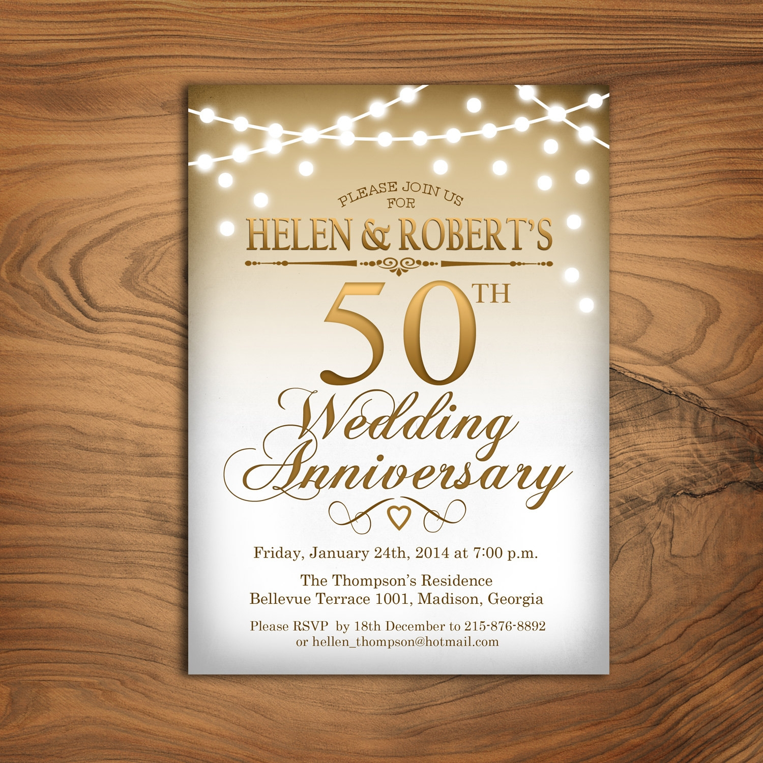 FREE 15 50th Wedding Anniversary Invitation Designs Examples In Word 