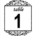 Free antique Printable DIY Table Numbers For Your Wedding Reception