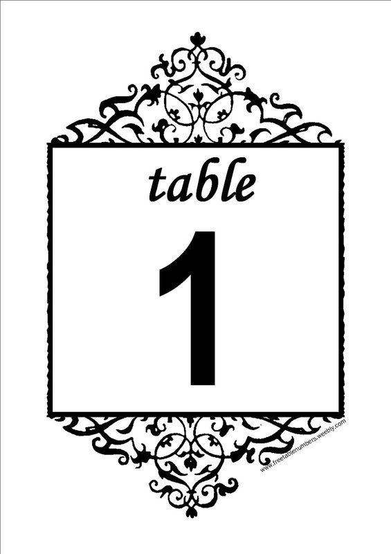 Free antique Printable DIY Table Numbers For Your Wedding Reception