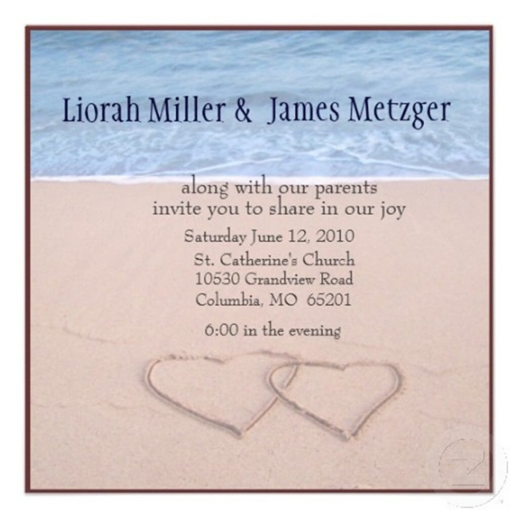 Free Beach Wedding Invitation Templates To Download