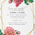 Free Botanical Floral Wedding Invitation Templates For Word Download