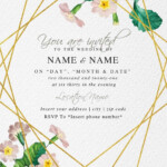 Free Botanical Floral Wedding Invitation Templates For Word FREE