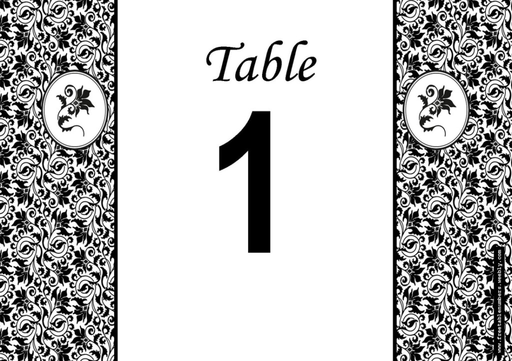 Free Damask Printable DIY Wedding Table Numbers Free Table Numbers