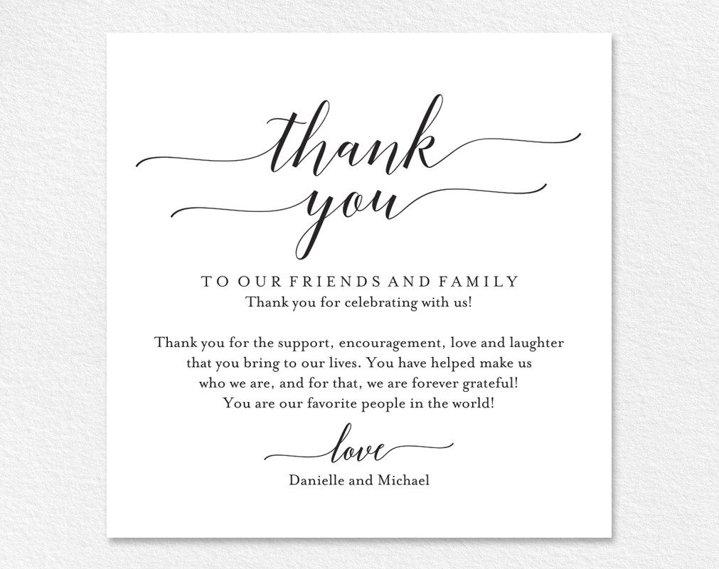 FREE Editable Thank You Tag Wedding Thank You Tags Gift Tags Wedding 