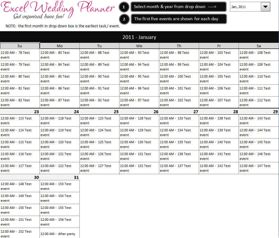 FREE Excel Wedding Planner Template Download Today Chandoo