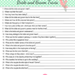 Free Printable Bride And Groom Trivia Quiz