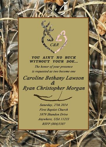 Free Printable Camouflage Wedding Invitations Google Search Western