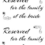 Free Printable Reserved Table Signs Free Printable