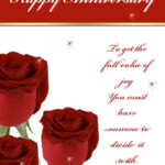 Free Printable Roses Anniversary Cards