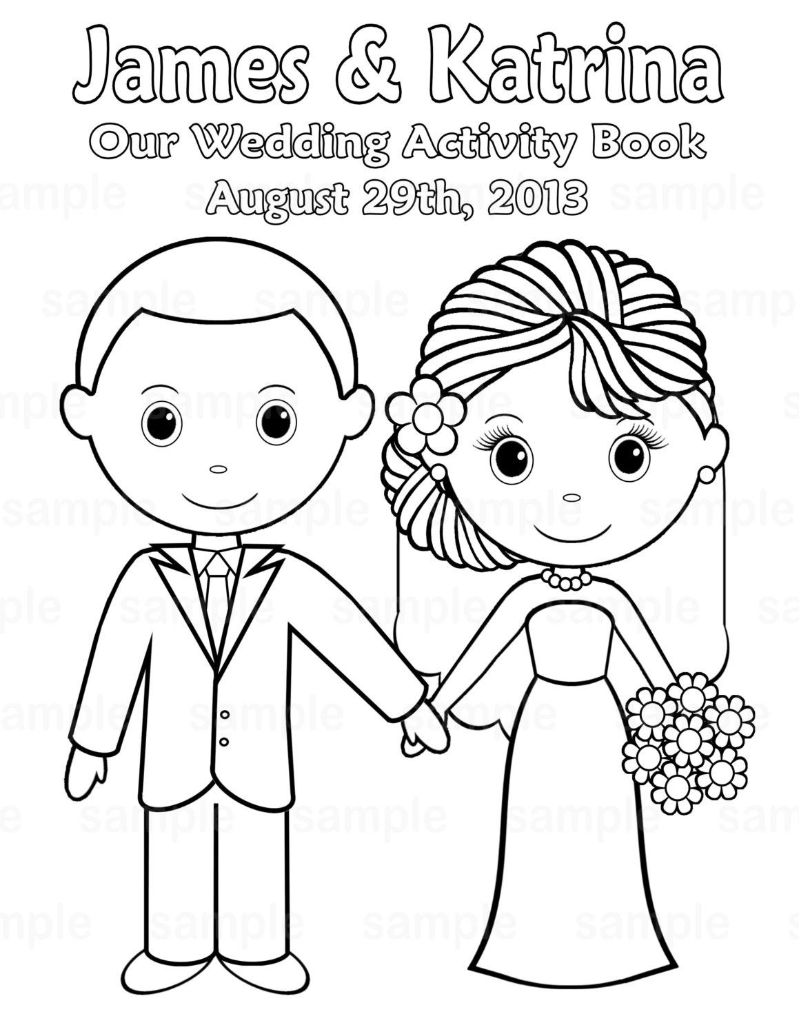 Free Printable Wedding Coloring Book For Kids Wedding With Kids