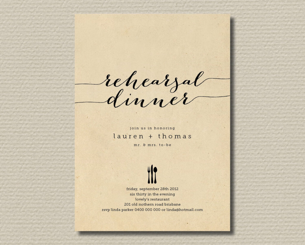 Free Printable Wedding Rehearsal Dinner Invitation