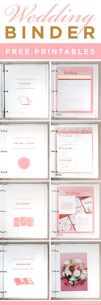  free Printables Wedding Planning Binder Botanical PaperWorks