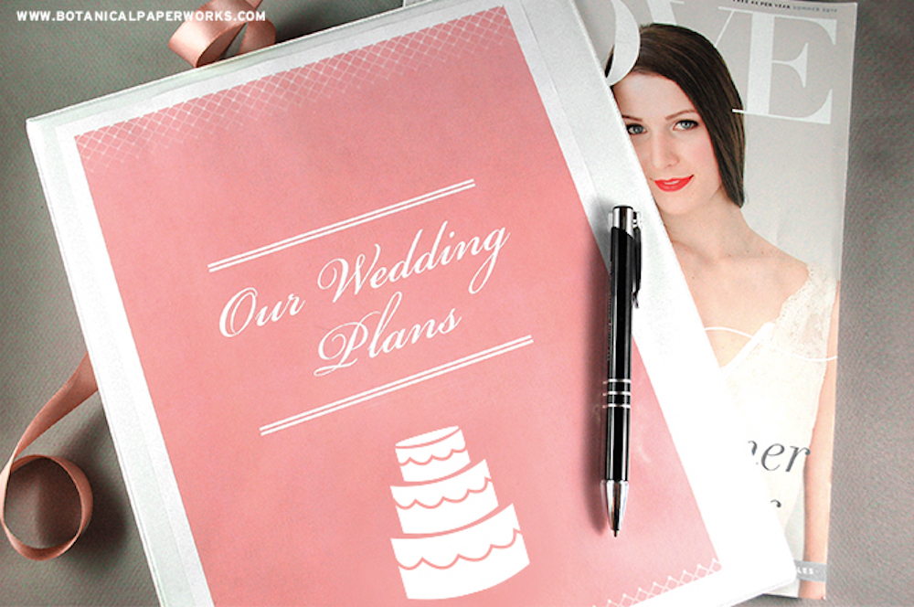  free Printables Wedding Planning Binder Botanical PaperWorks