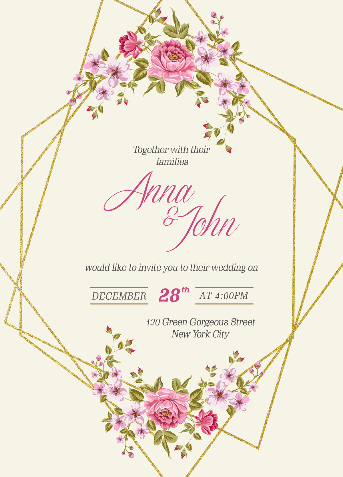 Free Wedding Invitation Card Template Mockup PSD Designbolts