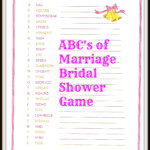 Freebie The ABC s Of Marriage Bridal Shower Game Satisfaction