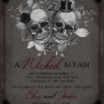 Gothic Wedding Invitation Skulls Wedding Invitation A Etsy In 2020