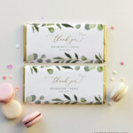 Greenery Chocolate Bar Wrapper Template Printable Wedding Bridal