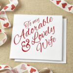 Greeting Card Adorable Wedding Anniversary Card Template For Wife Anni