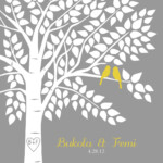 Guest Book Tree Personalized Wedding Print 16x20 150