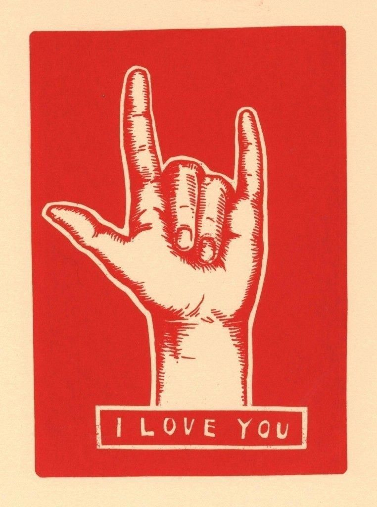 I Love You Sign Language Clip Art Love You Sign Language Print From 