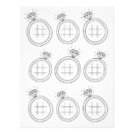 Illustrated Tic Tac Toe Wedding Activity Page Zazzle