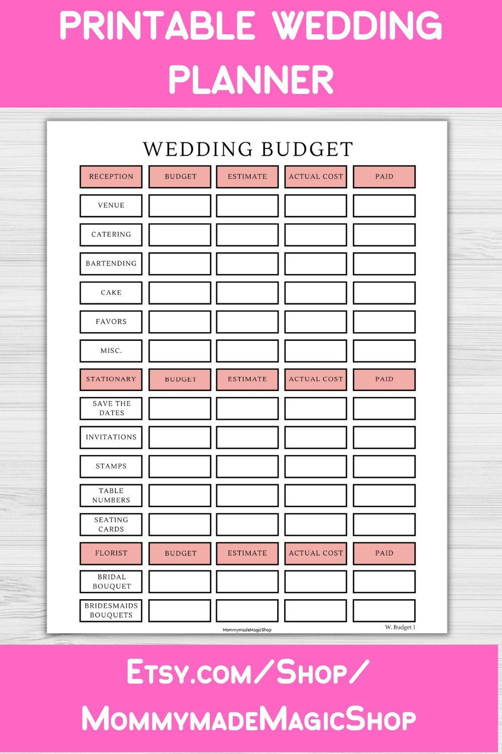 Inventory Tracker Printable Inventory Template Inventory Etsy 
